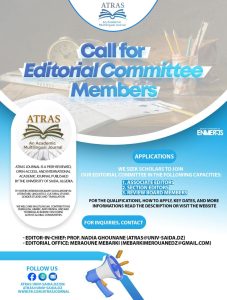 CALL FOR EDITORIAL COMMITTEE MEMBERS